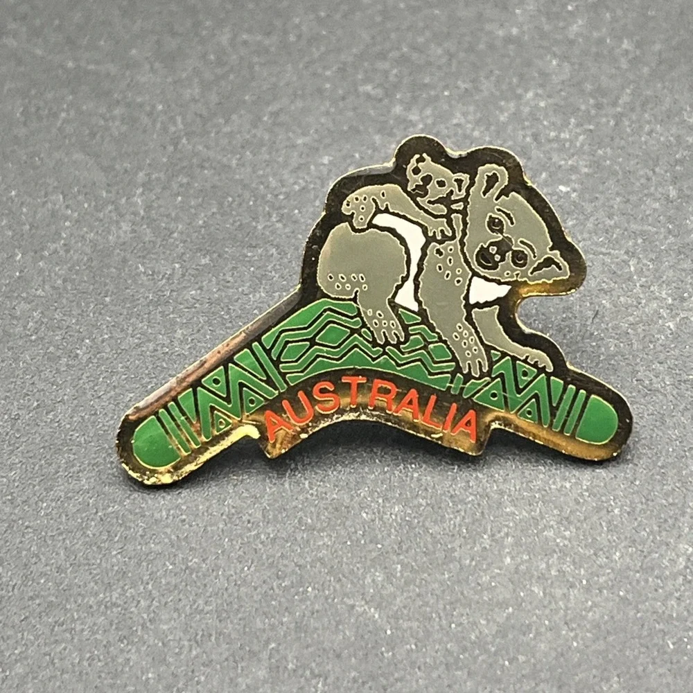 Australia Boomerang Koalas Koala Baby Lapel Hat Pin